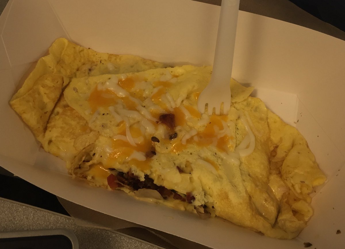 DebNotDebra's tweet image. I got to the office today and someone made me a delicious omelet - for less than $4! #GoodMorning #WorkingAtTR