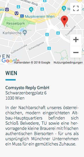 Visit our Wien-Team! Seit Neuestem ist <a href="/comsysto/">Comsysto Reply</a> in der Hauptstadt Österreichs auch „dahoam“. comsystoreply.de/kontakt