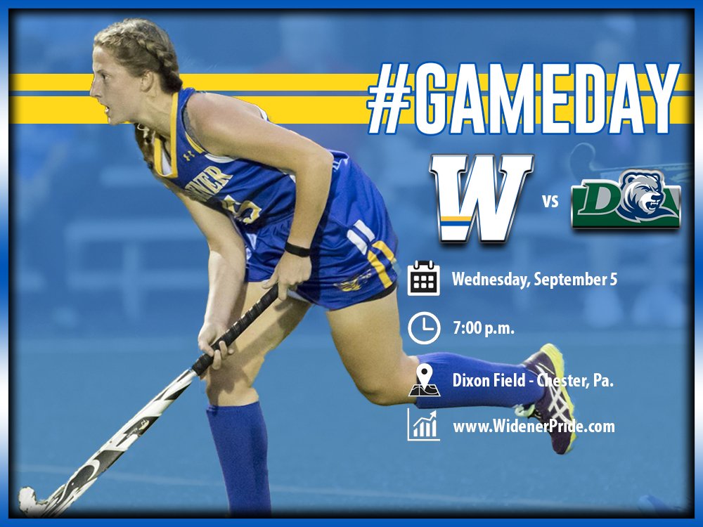It's #GAMEDAY for <a href="/WidenerFHockey/">Widener Field Hockey</a> as it plays its home opener against Drew at 7:00 PM!! #GoWidener #ItsAllAboutTheW