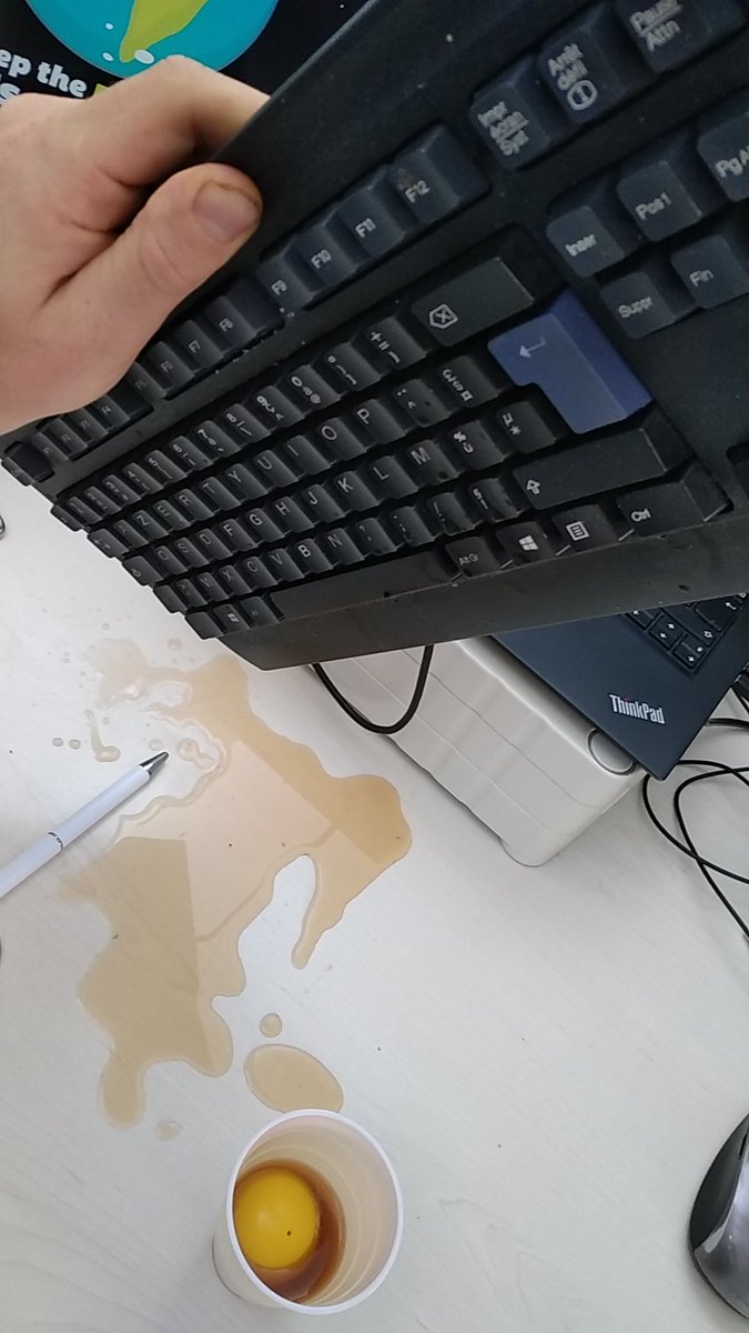 Turpitudes3's tweet photo. Plouf, la puce qui tombe dans le goblet de thé, qui tombe sur le clavier, clavier tout souillé 💦 https://t.co/3CsRfg4IfJ