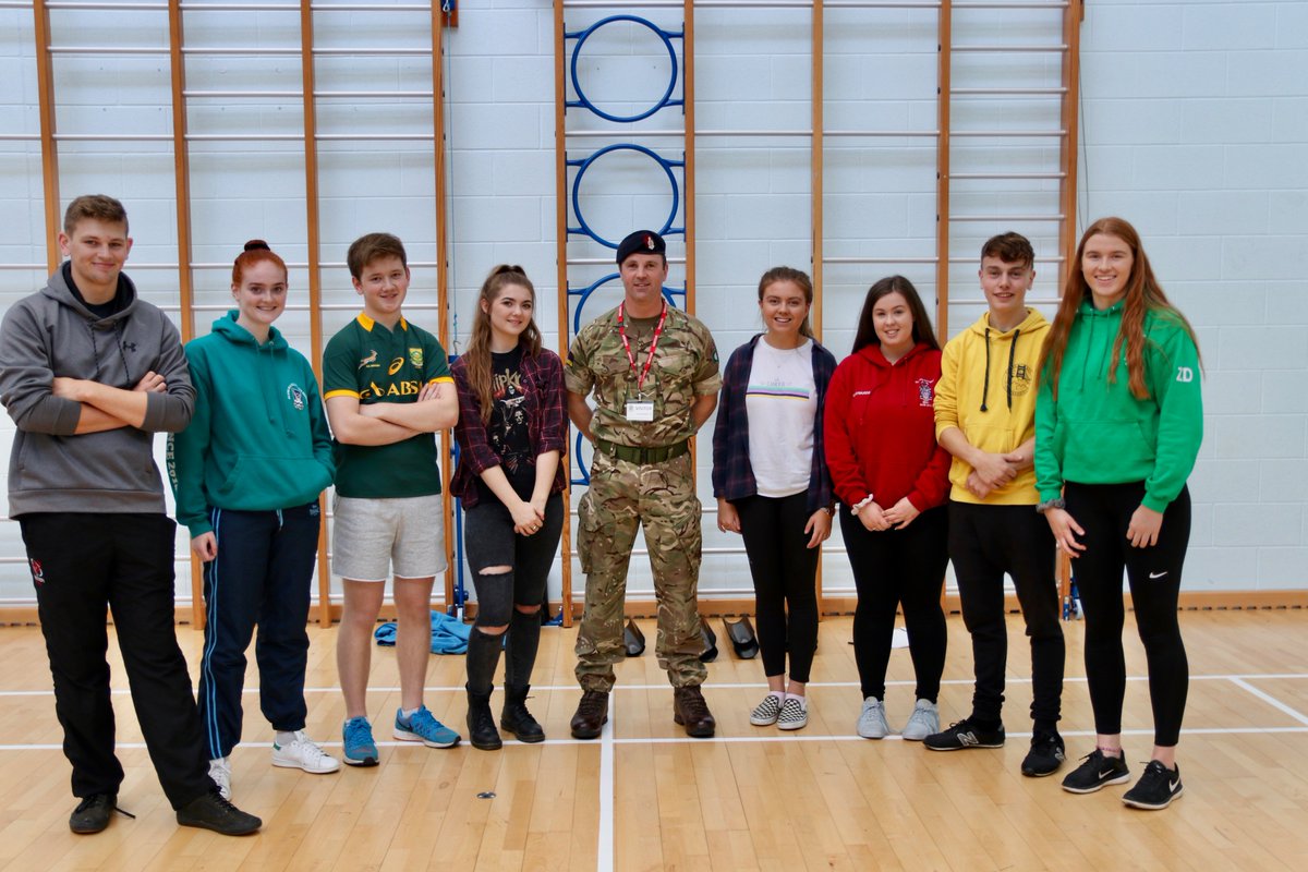 RFCANI's tweet photo. 📸 Yesterday we were delighted to attend the Senior Prefects Leadership Day facilitated by @204Field and 253 Med Regt. 

@GlenlolaSchool, @Bangor_Academy, @BangorGrammar &amp; @StColumbanusCol all joined together for a day of leadership education and team building! #ReservesNI ☘️💯 https://t.co/wt5vfuUexq