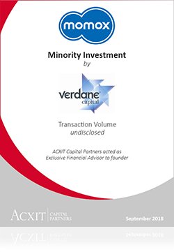 Recommerce market leader momox attracts experienced e-commerce investor Verdane. Capital Partners acted as exclusive financial advisor. Read more: acxit.com/en/momox-verda…