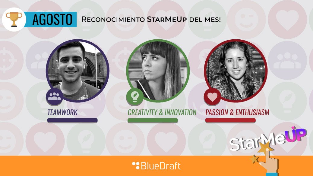 bluedraftarg's tweet photo. En BlueDraft reconocemos y valoramos a los miembros de nuestros equipos #Teamwork #CreativityandInnovation #PassionandEnthusiasm #Agosto https://t.co/KolknNGLjJ