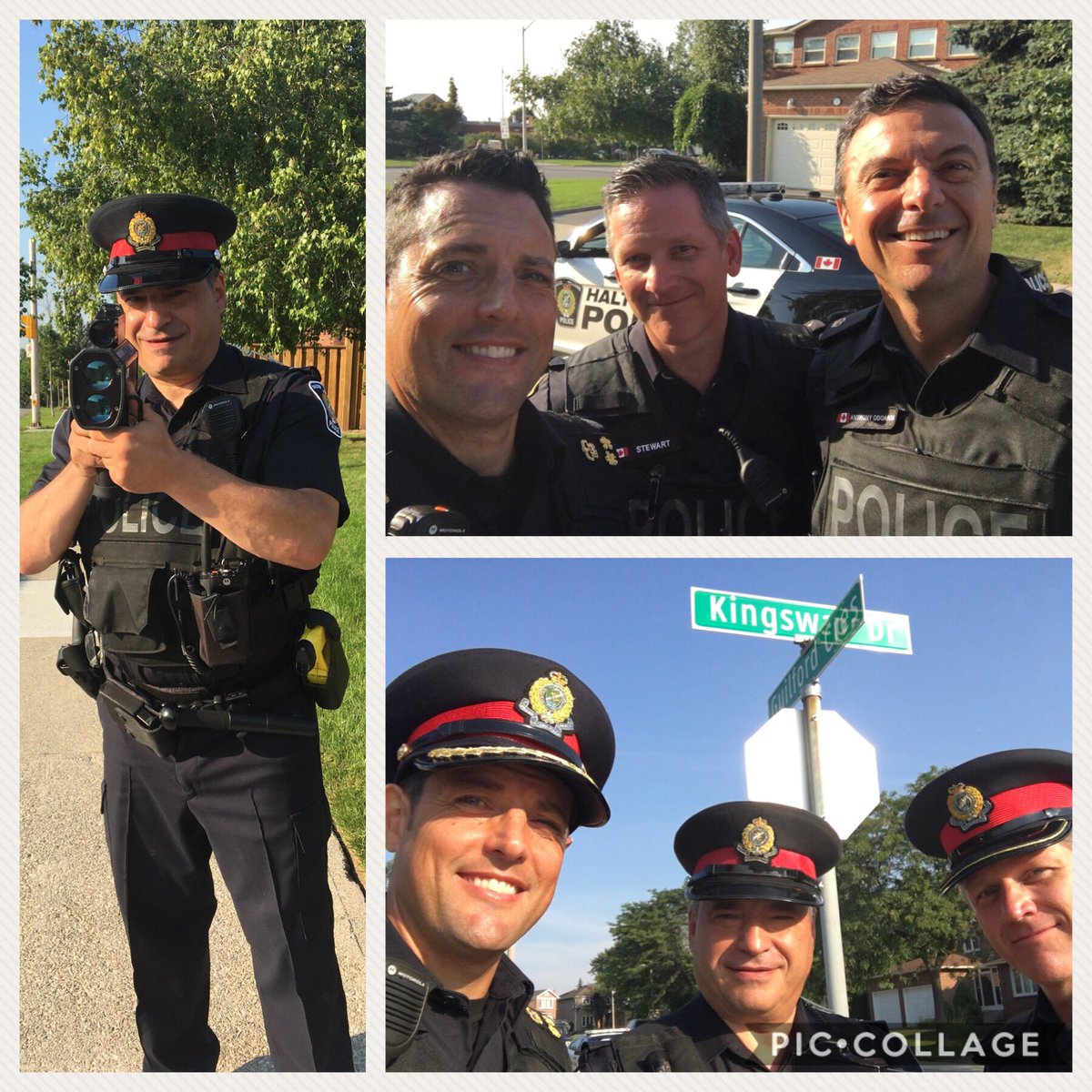 DeputyWilkie's tweet image. #ProjectSafeStart in the east end of Oakville with Supt Odoardi, Insp Stewart and Sgt Bistas. Road safety is a shared responsibility. Please do your part - drivers slow down, put your cell phone away and come to a full stop at stop signs. @HaltonPolice @DeputyNish @ChiefTanner