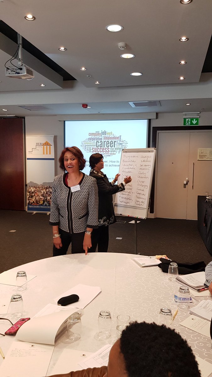 Bev Witten of <a href="/LeadershipLabSA/">LeadershipLabSA</a> and Ellen Tise of <a href="/StellenboschUni/">Stellenbosch University</a> tackle the issue of Advancing Your Career: How to navigate institutional contours to achieve success at <a href="/hers_sa/">HERS-SA</a> #2018HERSSA