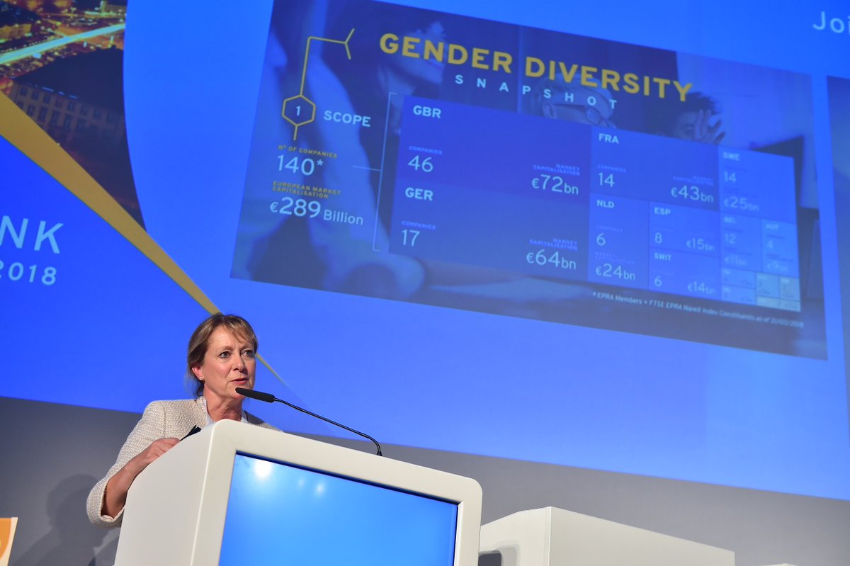 EPRA_realestate's tweet photo. Now on stage, @graingerplc CEO #HelenGordon and @LandsecGroup CEO #RobNoel on the progress being made on increasing #diversity and boosting inclusiveness in the European #listed #RealEstate sector, from workforce to executive level ! #EPRAconf https://t.co/mXXKkpB8eG