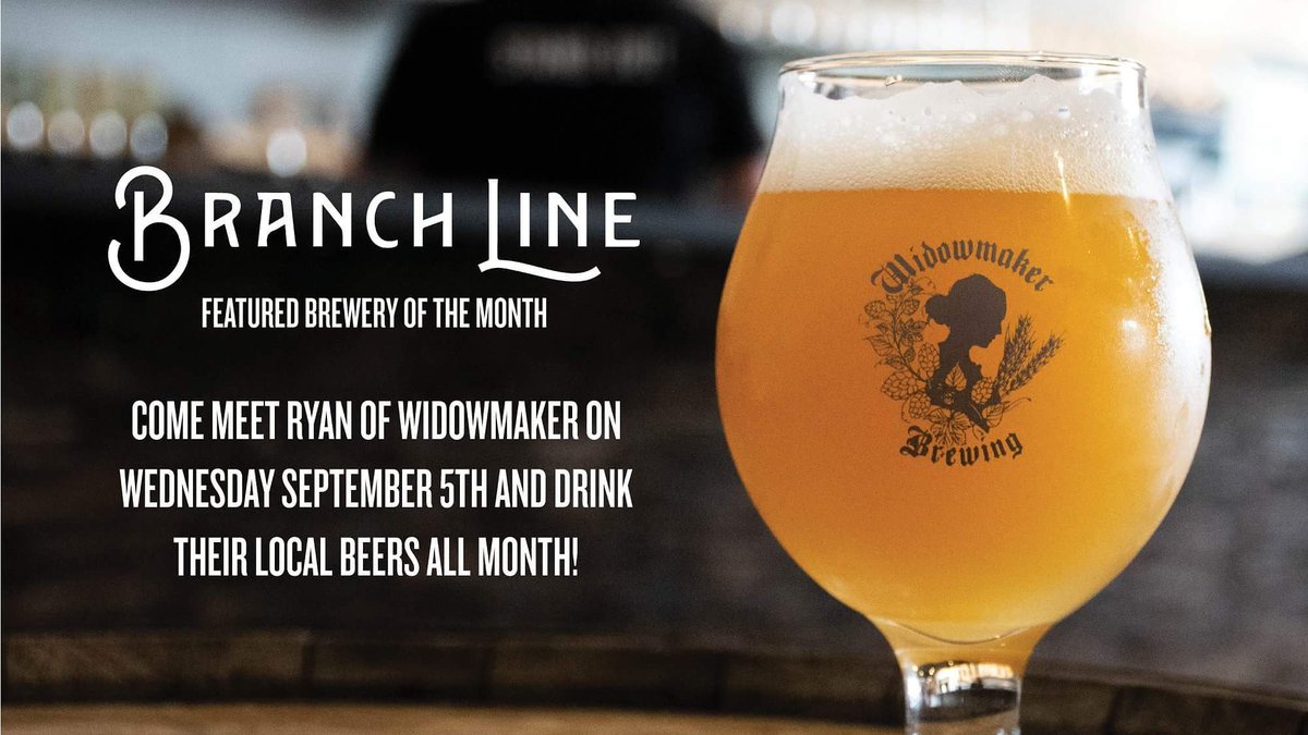 WidowmakerBrew's tweet photo. We are honored to be the brewery of the month at SATRIA BRANCH LINE in Watertown for the month of September!  Come hang out with us tonight from 4-7 for samples and swag! https://t.co/Ay2lHJ8uKn
