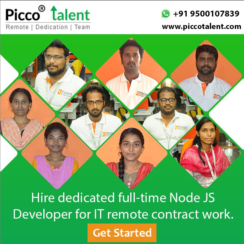 TalentPicco's tweet image. Finding an experienced #NodeJS_developer for immediate hire might be daunting. For immediately hiring #remote_NodeJS_Developer, who can start work immediately within 72 hours, visit@ goo.gl/GM69GR