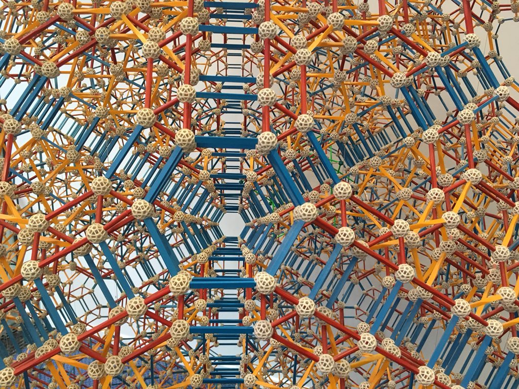 tim_neumann's tweet photo. A few more #Zomey impressions at its new @IOE_London location. #polytope #omnitruncated #120cell https://t.co/PDnEu87JJE