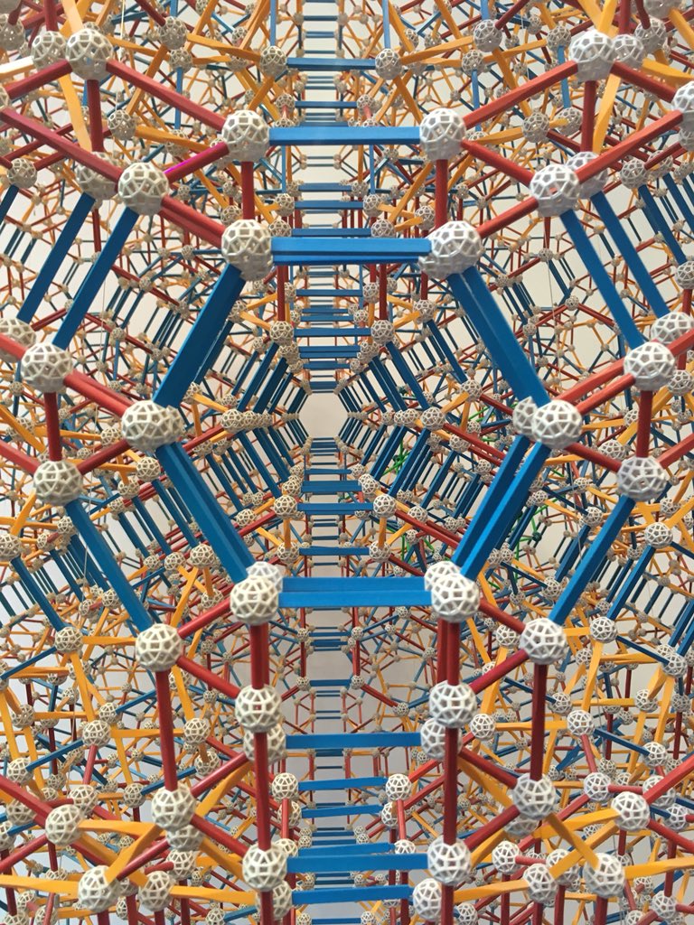 tim_neumann's tweet photo. A few more #Zomey impressions at its new @IOE_London location. #polytope #omnitruncated #120cell https://t.co/PDnEu87JJE