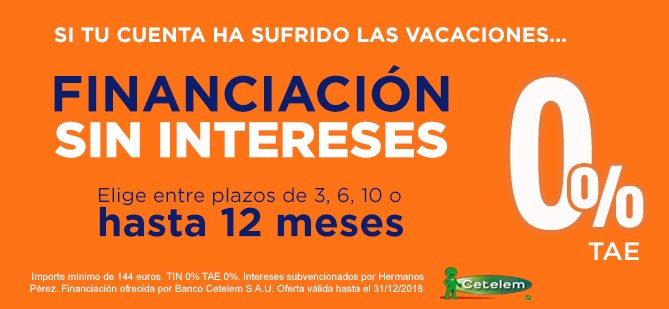 Si tu cuenta se ha quedado a cero este #verano2018, ¡ahora la financiación es 0% en todas nuestras tiendas también! 😍😍😍