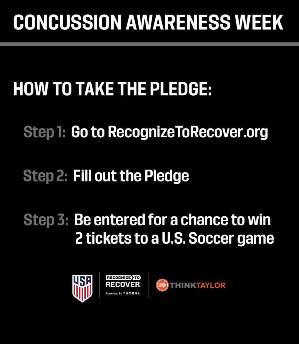 vayouthsoccer's tweet image. Make the #TTpledge for Concussion Awareness Week and you could win 🎟 to a future US Soccer match! ⚽️🇺🇸

Follow the steps below ⬇️⬇️⬇️
