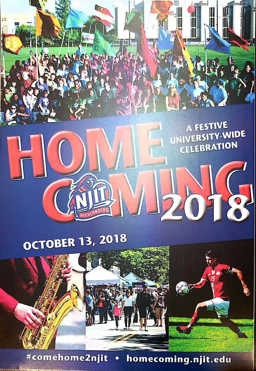 Coming up this October 13, NJIT Homecoming! What more information? Search: homecoming.njit.edu