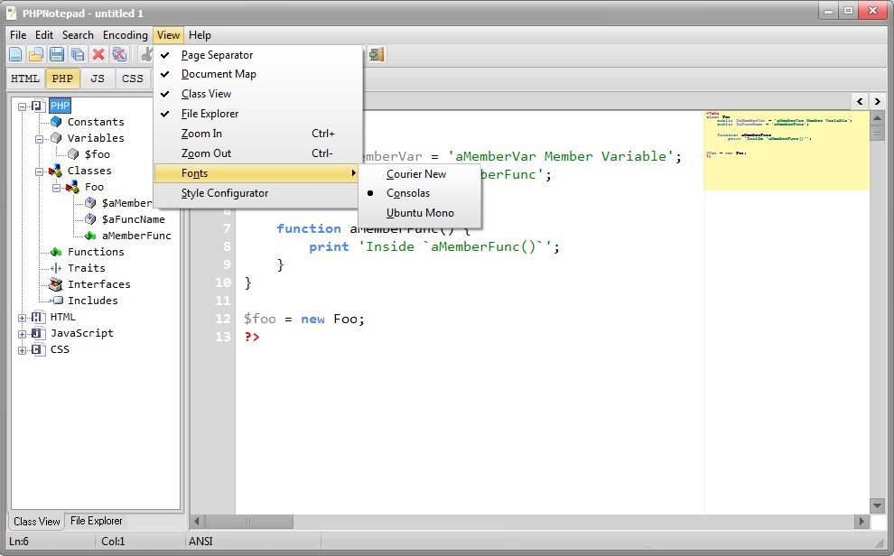 PHPNotepad's tweet image. #php #editor #development
The new version (1.4.0) released.
Сhanges:
1) The algorithm for determining the UTF-8 encoding is improved.
2) Added "Class view" window.
3) Added new fonts.