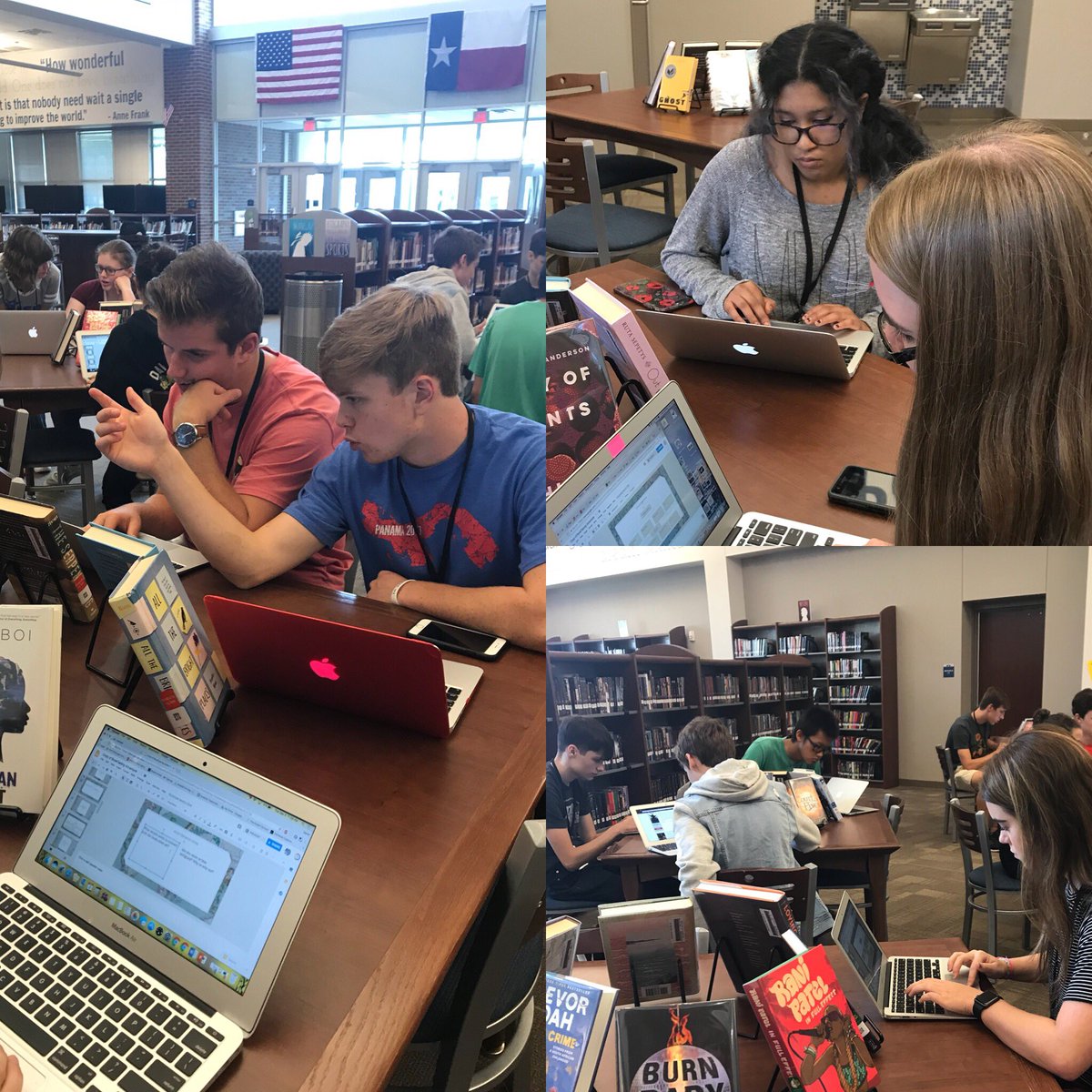 melissaeverhart's tweet photo. Book Tasting in the Heritage Library! @TheTWeave ‘s Creative Writing class checking out new and award winning fiction. #misdproud #misdhappy https://t.co/Jaa0zjbqim