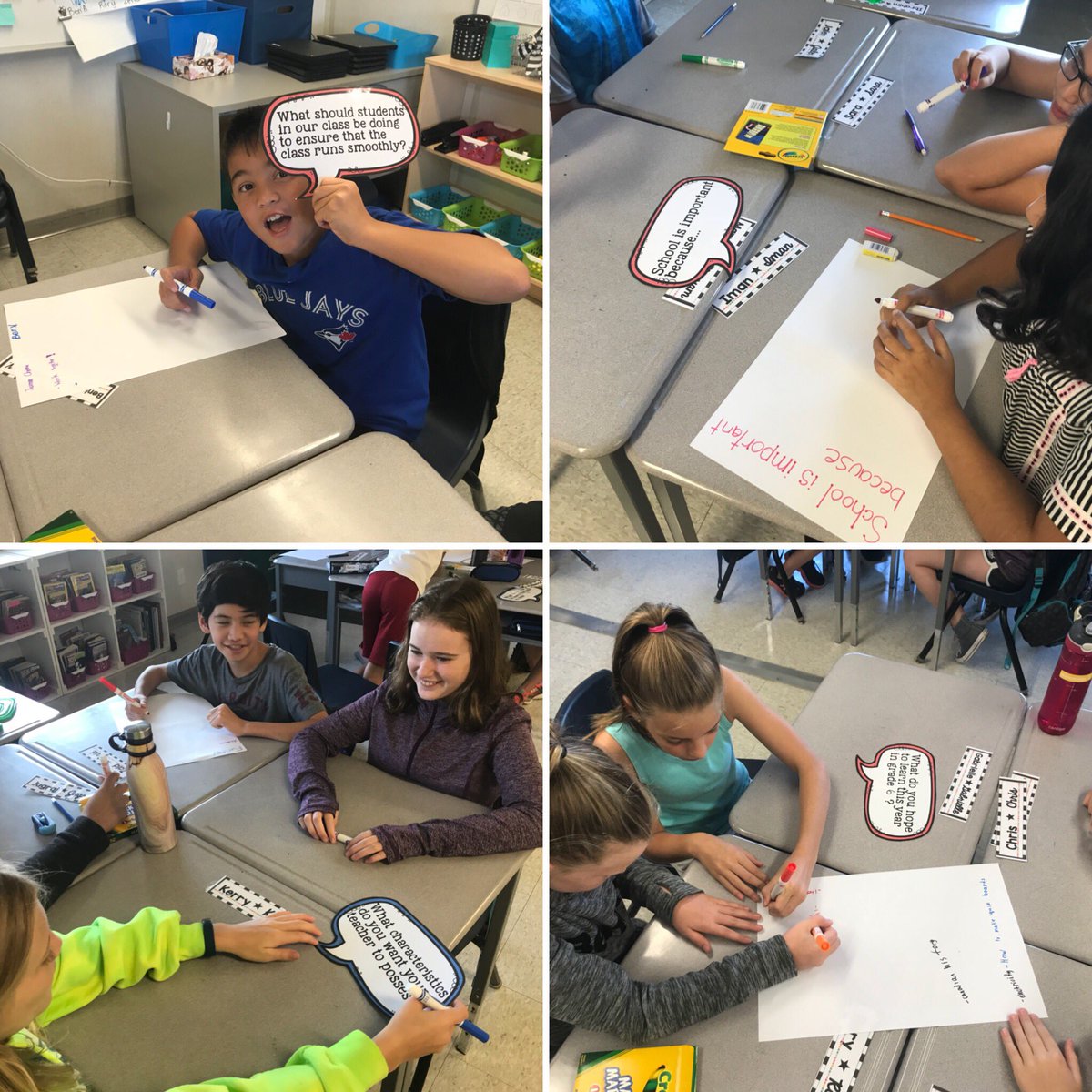 MrsMcVittie's tweet photo. Collaborating on developing routines and expectations for our classroom community! https://t.co/JkB5Z6hnLm