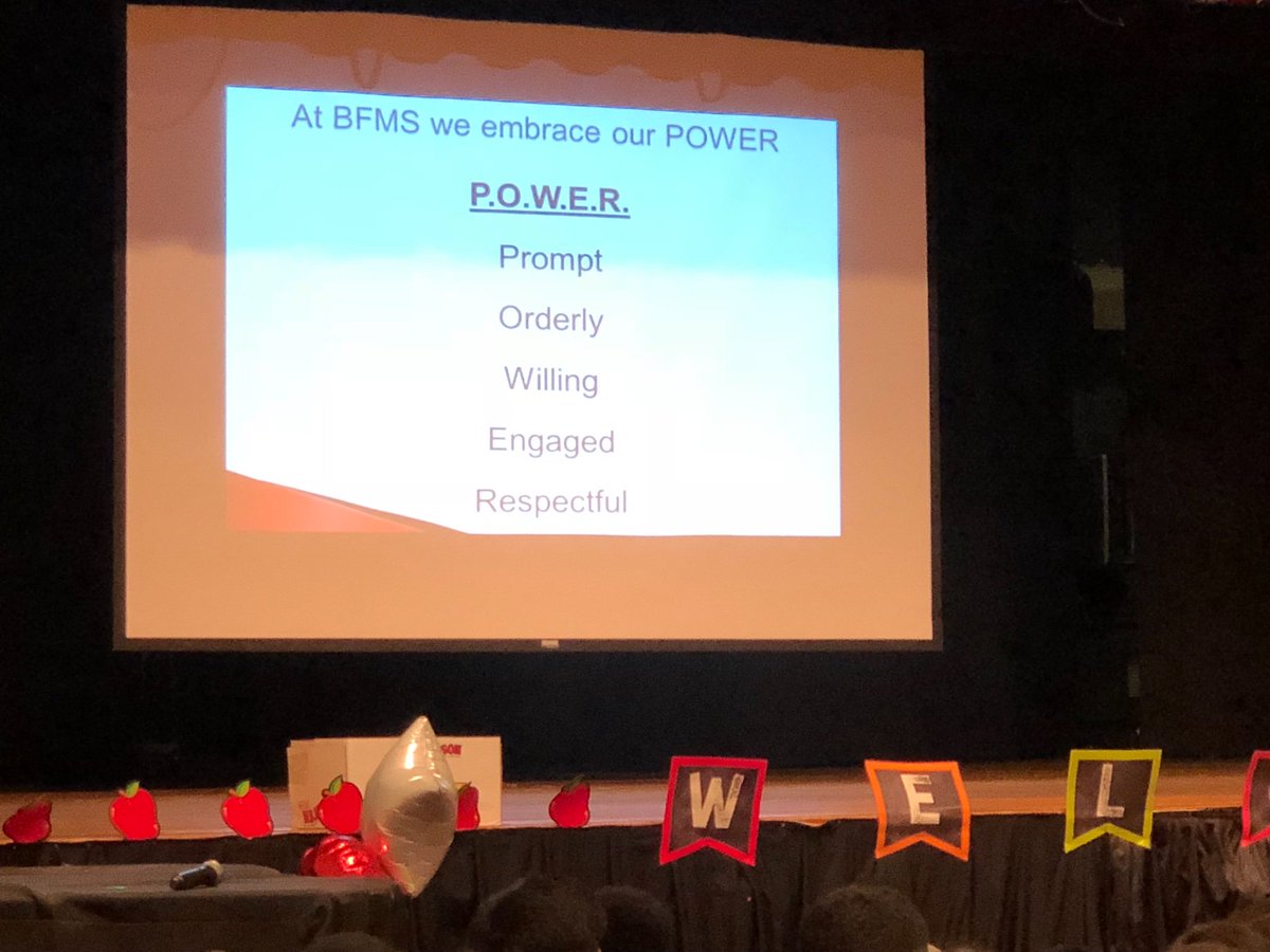 Great first morning of school!  BFMS is embracing their POWER!  #teaneckschools
