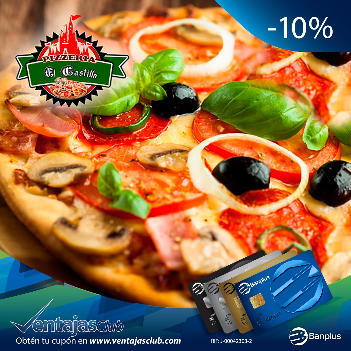 Banplusonline's tweet photo. ¡Sácale ventaja a estas vacaciones! Visita https://t.co/jkGoYHmbpL y entérate de los mejores descuentos de la semana: @pizzeria_el_castillo
#Banplus #ElVigía #ofertas #Gastronomía #pizza #Pizzeriaelcastillo #Venezuela #Beneficios #TDCBanplus #NovedadesBanplus #VentajasClub https://t.co/z7jO7lMKeV