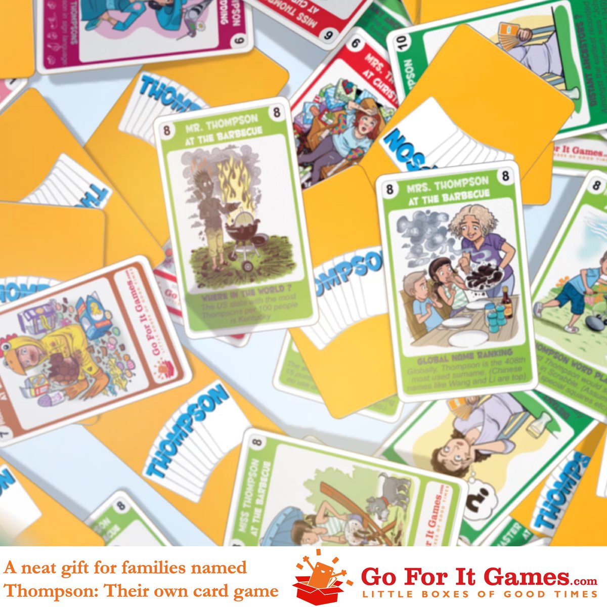 gameforthompson's tweet photo. Some cards from the Thompson game. Those stockings are going to need filling and it's never too early to start ordering!

For more info, search THOMPSON at https://t.co/4ZrePs2yUw https://t.co/k7rkpik4OB
