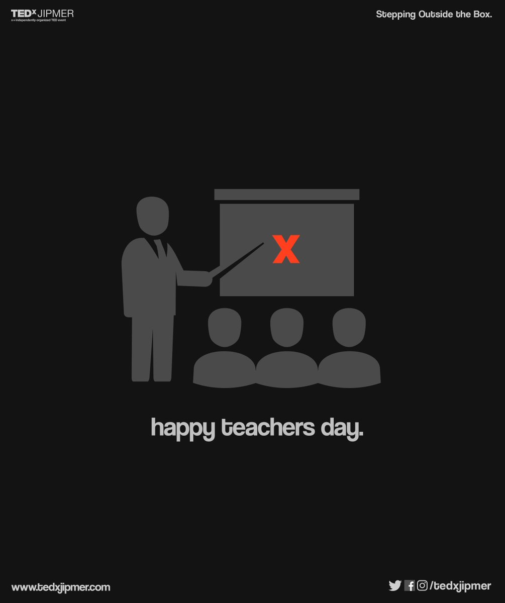 TJipmer's tweet photo. Happy Teachers Day!

#ted #tedx #teachersday https://t.co/R4IjKK2g3V