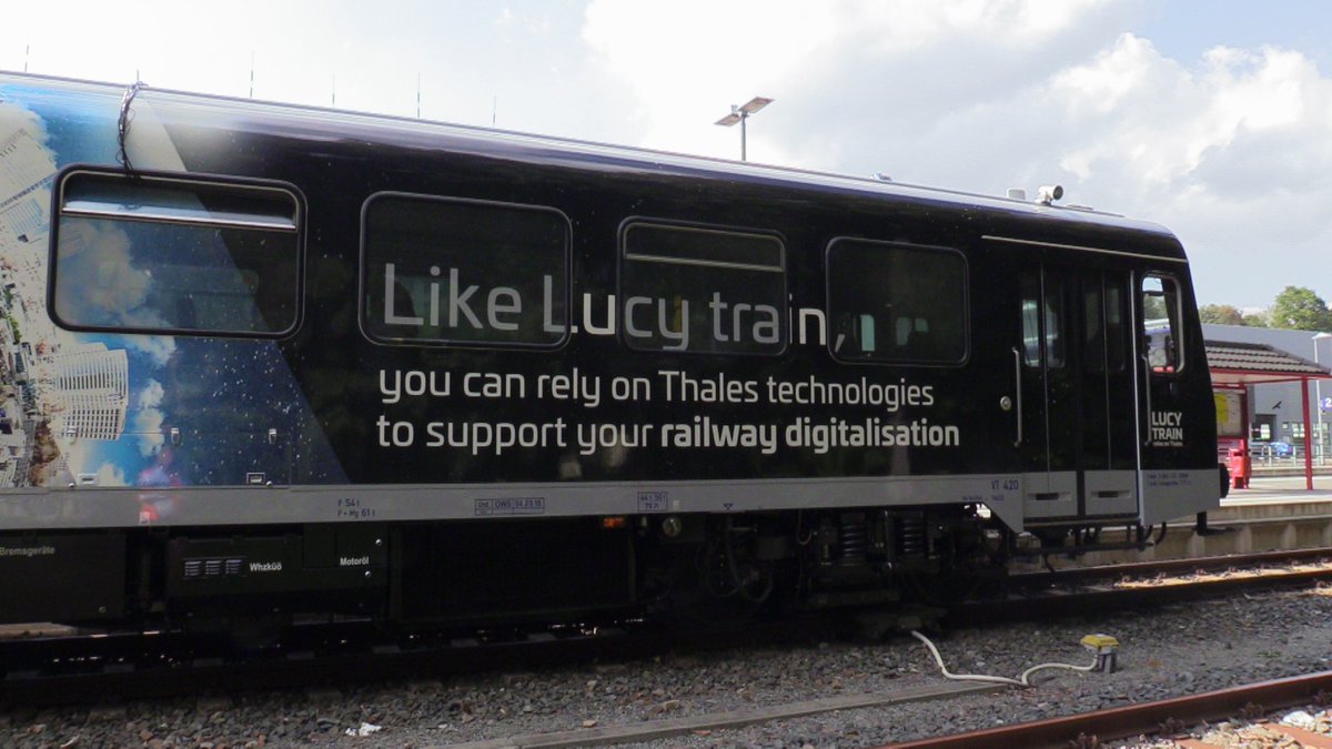 CdGrass's tweet photo. Where the #digitalrevolution of #railnetwork starts? @annaberg_buchholz you find today the 1. digital interlocking system of #deutschebahn & trainlab #Lucy demonstrating an onboardsystem due to #ETCS3 & the interlocking system! Next Station Berlin #InnoTrans2018 @ThalesGermany https://t.co/wFf4bS067f