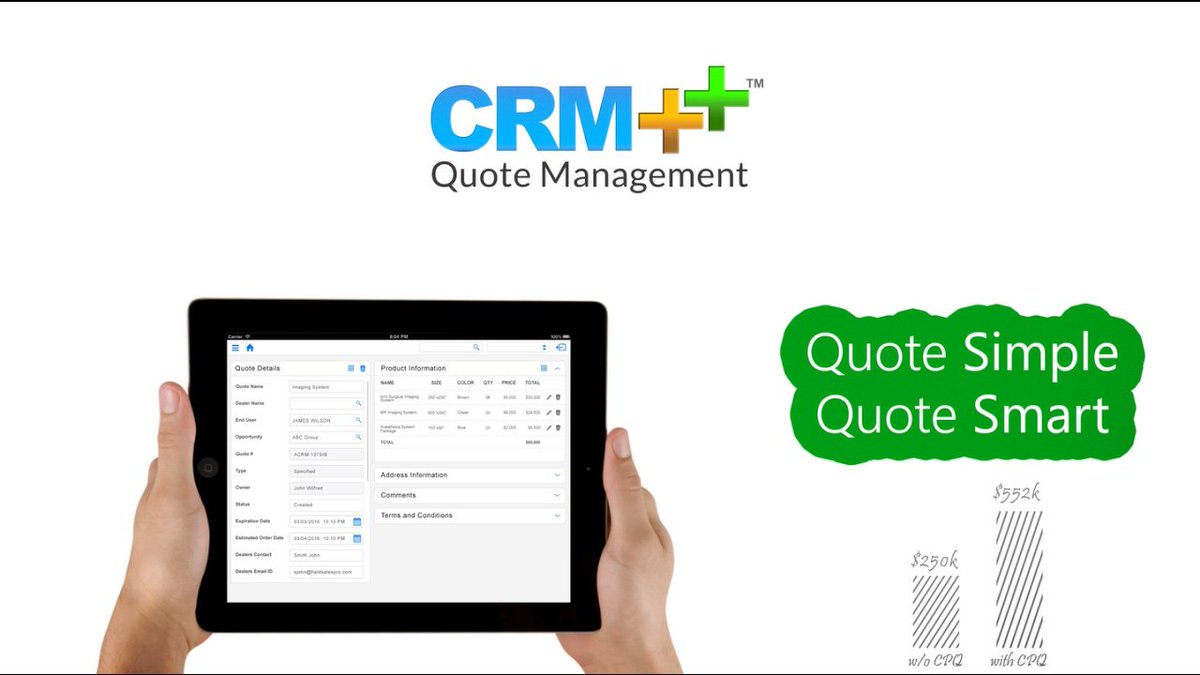 crmitsolutions's tweet photo. An increase in #lead #conversionrates up to 36% can be achieved simply with smart #pricequotes. Augment your #salespipleline with the right #crm based quotetools - https://t.co/y68ZrL40Wg https://t.co/0N7RZZJGCN
