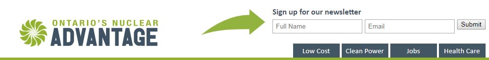 ontnuclear's tweet image. Get the latest updates and information on how nuclear power in Ontario is delivering jobs and low-cost electricity delivered right to your inbox by signing up for our newsletter. Sign up is at the top right corner of our website. ontariosnuclearadvantage.com