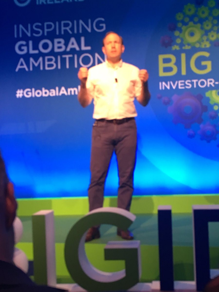 Brendan Rice, CEO Senoptica Technologies telling the TCD story of smart packaging. #GlobalAmbition