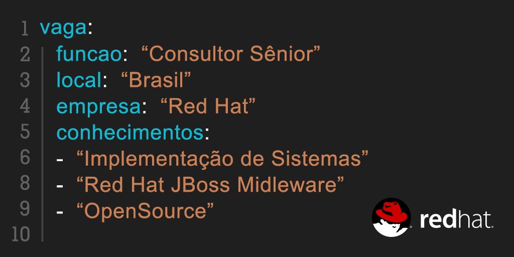 RedHatBR's tweet image. Quer ser um Red Hatter? Nosso time de Consultoria está em busca de um Consultor Sênior, com experiência em implementação de sistemas, Red Hat JBoss Middleware. Confira essa e as demais vagas da Red Hat Brasil:  bit.ly/2Q1B9Lo #WeAreRedHat #opensource