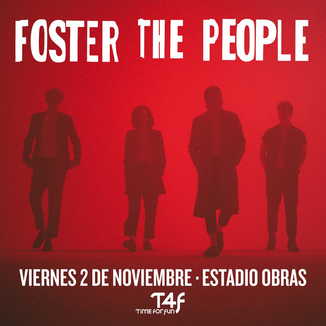 ¡Ya disponible la venta general de entradas para <a href="/fosterthepeople/">Foster The People</a> !
Viernes 2 de noviembre 19hs. en Estadio Obras Indoor,
presentando su tercer álbum, Sacred Hearts Club. <a href="/T4FArgentina/">T4F Argentina</a> #fosterthepeople #viviobras