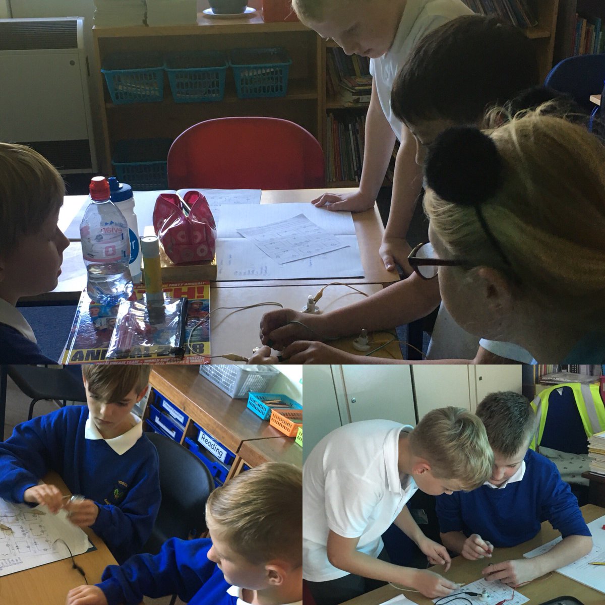 YsgolSantElfod's tweet photo. 6.1 have been investigating which circuits work this afternoon! #science #electricity #completecircuits https://t.co/HQoLxMYKC2