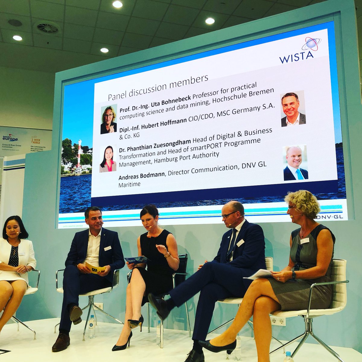 #Wista Germany is having its event at #smm in Hamburg! Great panel on Digitalization. Come to Hall B3 DNV GL Forum <a href="/WISTAInt/">WISTA International</a> <a href="/SMMfair/">SMM</a>
