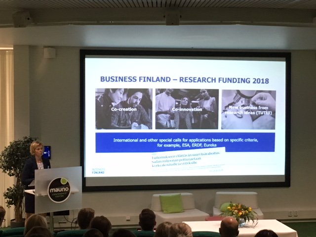 Senior Director @HendolinMinna shared good news today for
reseach funding at Health Bio2018. #healthbio
 @BusinessFinland #finlandhealth