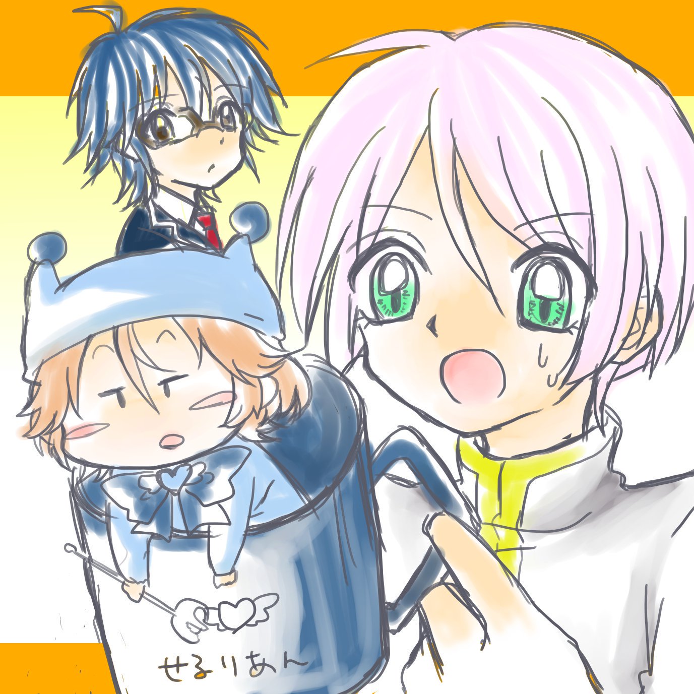 なゆた 定期的にしたくなるアイコンのミルモえんちゃんの元絵 あっちゃんと仲直りできますように と願いながらマグカップ に高級ミルクティーを注いだらめんどくさがりな恋の妖精が出てきた っていうラブコメ設定 T Co E9stiyp9xp