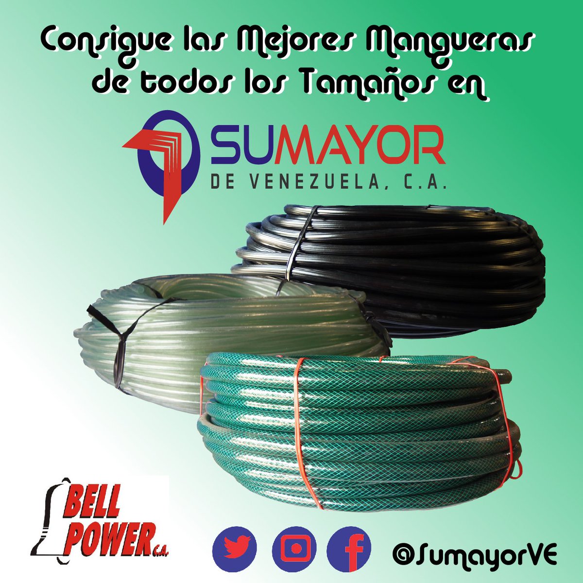 SumayorVE's tweet photo. Las Mangueras que Buscas Las Encontraras aqui en @SumayorVE Haz tu Pedido con Nuestros Vendedores o Acercate a Nuestras Oficinas... Que Esperas no te quedes con las Ganas https://t.co/xapNjJSgI3