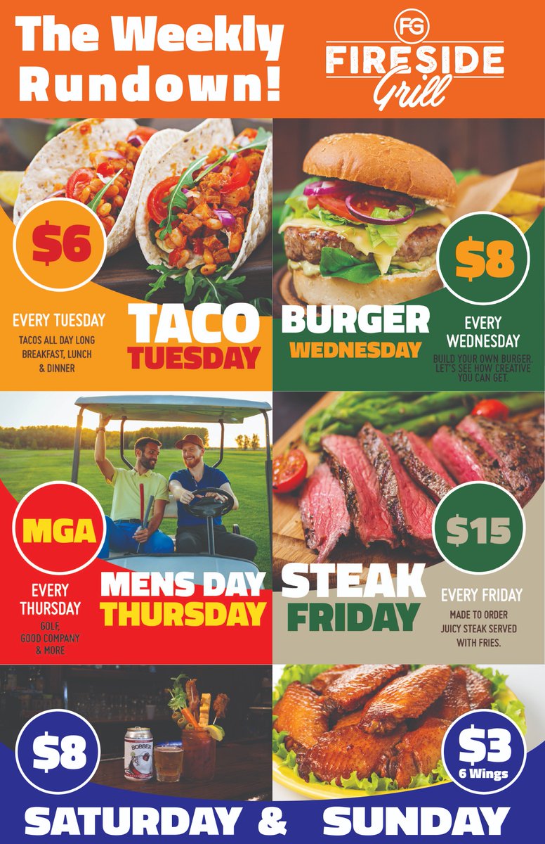 Who is stacking it up with us in Fireside today? Build Your Own Burger Day... $8