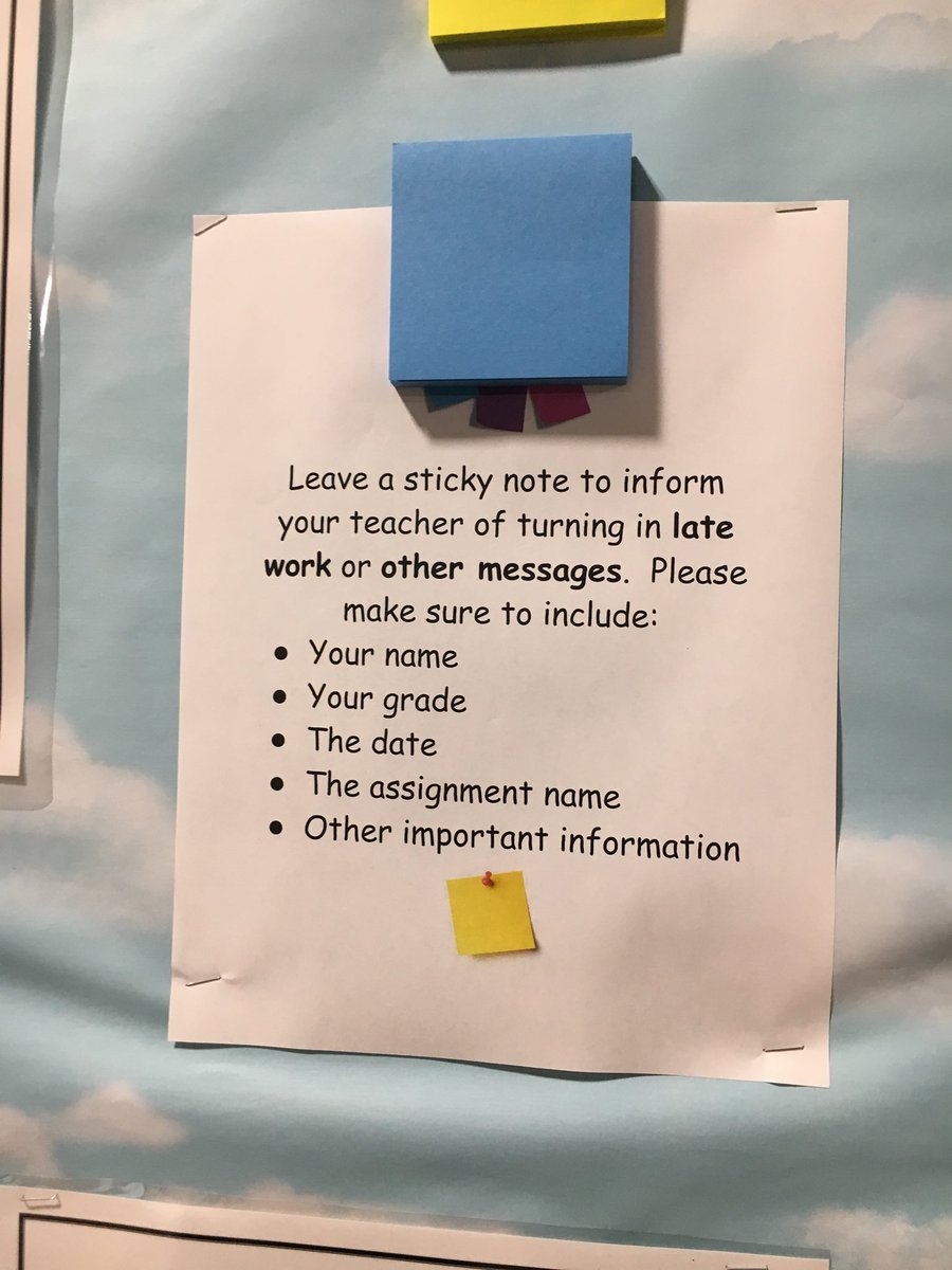 heather_pitzer's tweet photo. Thanks to @KellyTKohl for helping us create an additional form of communication with our students. Traveling teachers and a flexible model make communication even more essential! #beyondemail #communication #stickynotes https://t.co/bVRvUvbzqu