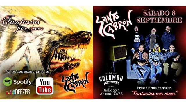 VecinosEnrock2's tweet photo. #FECHAS: #SantoCabron rockea #CasaColombo y te enteras en el enlace: https://t.co/3DjX4jw0xW https://t.co/driRWVvz5O