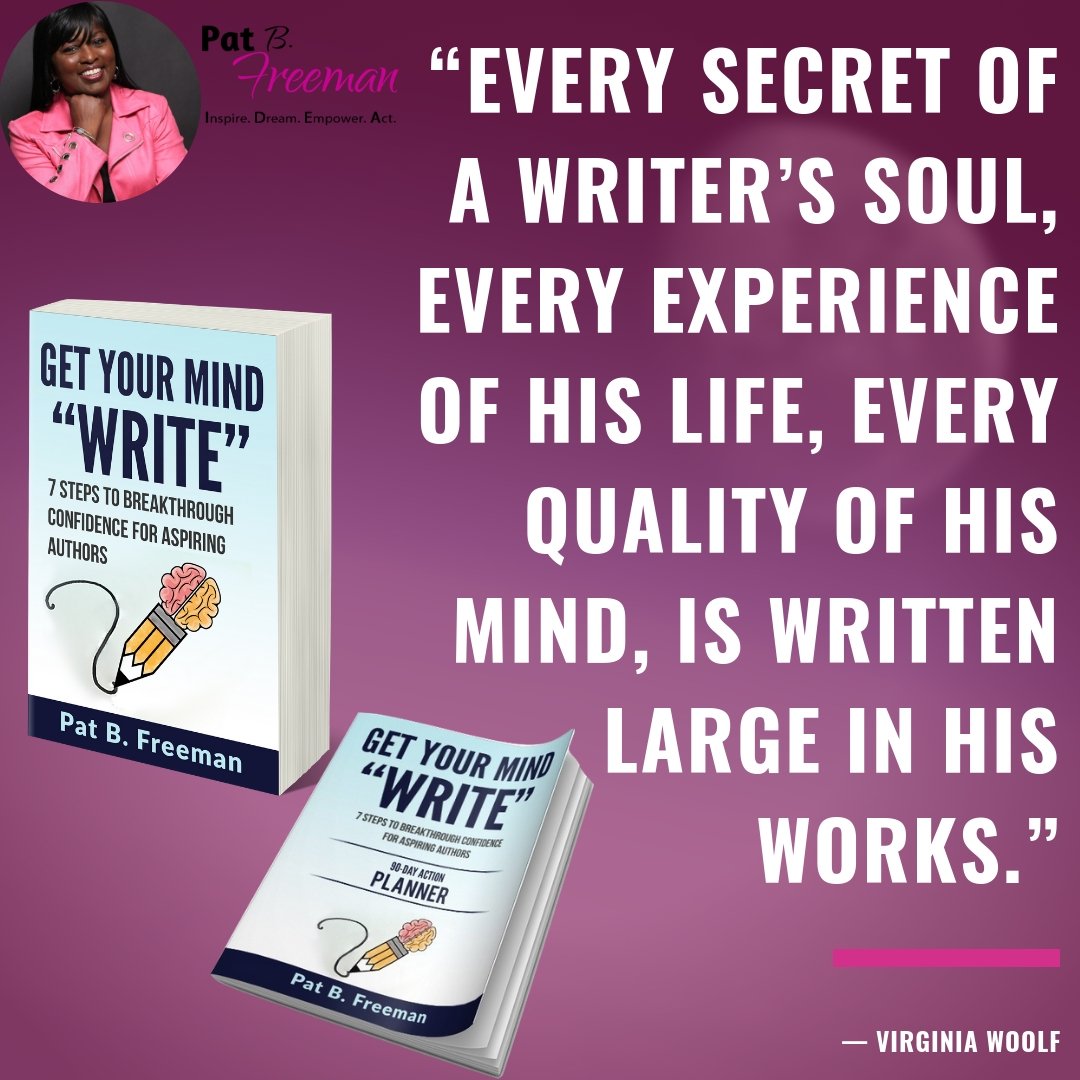 patbfreeman's tweet image. Are you an aspiring author looking for your next step? No need to be confused. Grab a copy of my new book, Get Your Mind “Write,” and the Action Planner can help. amazon.com/Pat-B.-Freeman…  #getyourmindwrite7 #aspiringauthors  #selfpublishing #inspire @writerspayitforward