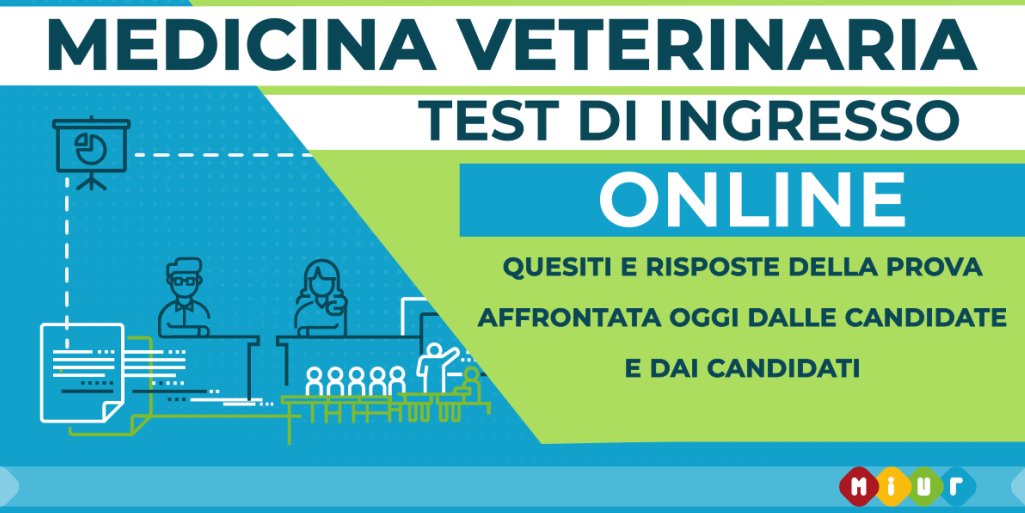 MIsocialTW's tweet photo. #TestVeterinaria, sono disponibili online i quesiti e le risposte della prova. Li trovate a questo link ▶️ https://t.co/hv3jBZ86F5 https://t.co/daICGb0Ad6