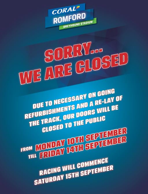 RomfordDogs's tweet photo. Important Update for the week commencing Monday 10th September ........ #Romford #Essex https://t.co/PR26cqig1x