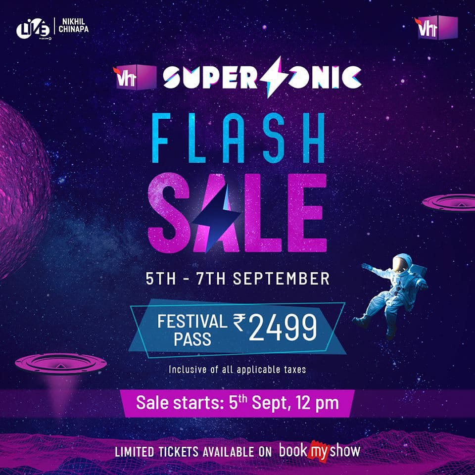 SrishtiVini's tweet photo. Your journey to #BeThereBeFree begins here. The #SSFlashSale begins 5th September, 12 PM onwards! Limited tickets available. #Vh1Supersonic2019 https://t.co/q2shxbZgW4