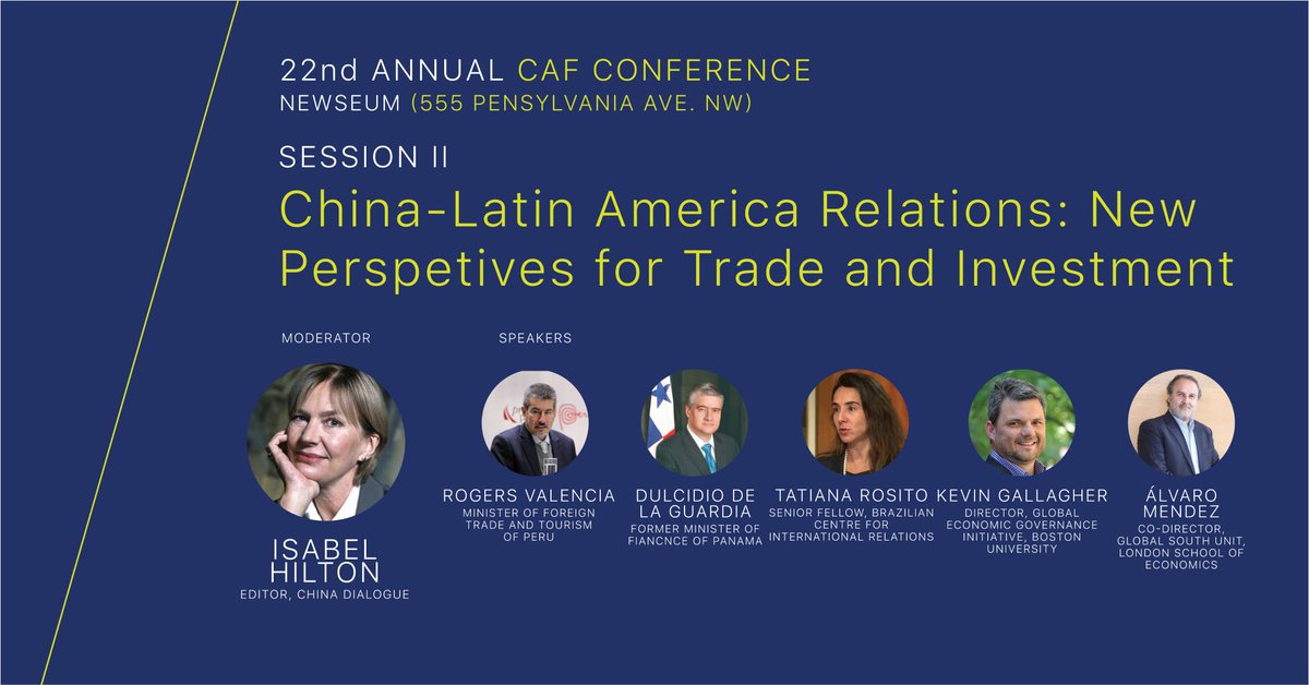 GDP_Center's tweet photo. Tune in to the live stream of #DialogoCAF2018 hosted by @The_Dialogue, @AgendaCAF, and @OAS_official from 4-5:45pm (EST). #GDPCenter Director @KevinPGallagher will discuss #ChinaLatAm relations on a panel of experts moderated by @isabelhilton.
To watch: https://t.co/xVwRXMV6WU https://t.co/iuxzZfaftx