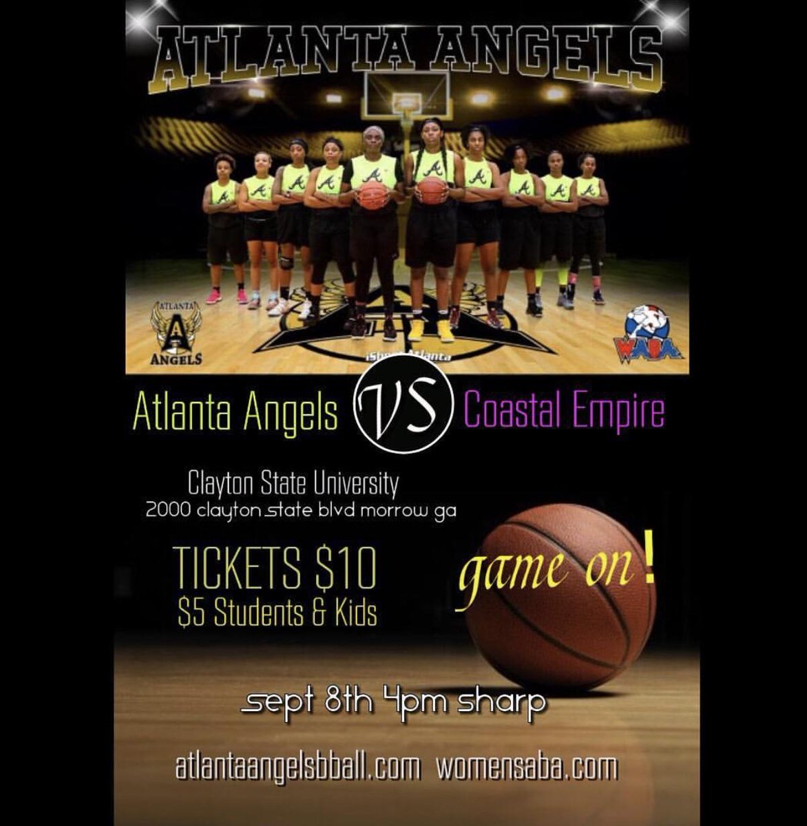 AtlAngelsBBall's tweet photo. Atlanta Angels in action on Sept. 8@4pm. Come out and enjoy the 🏀 action! https://t.co/X9JWz7haIV