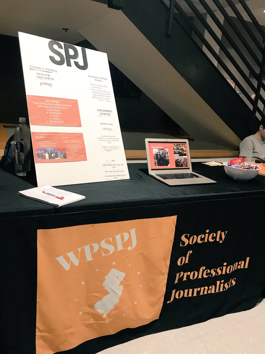 WPSPJ's tweet photo. #COMMFEST going on now @WPCommDept! Anyone interested in all things Broadcast, Print, Online, and Social Media stop by. https://t.co/bLK4u8xXpY