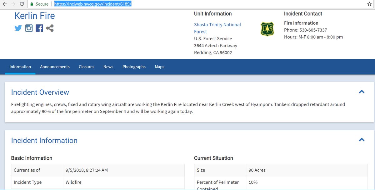 ShastaTrinityNF's tweet image. The #KerlinFire west of Hayfork is 90 acres and 10% contained inciweb.nwcg.gov/incident/6189/
