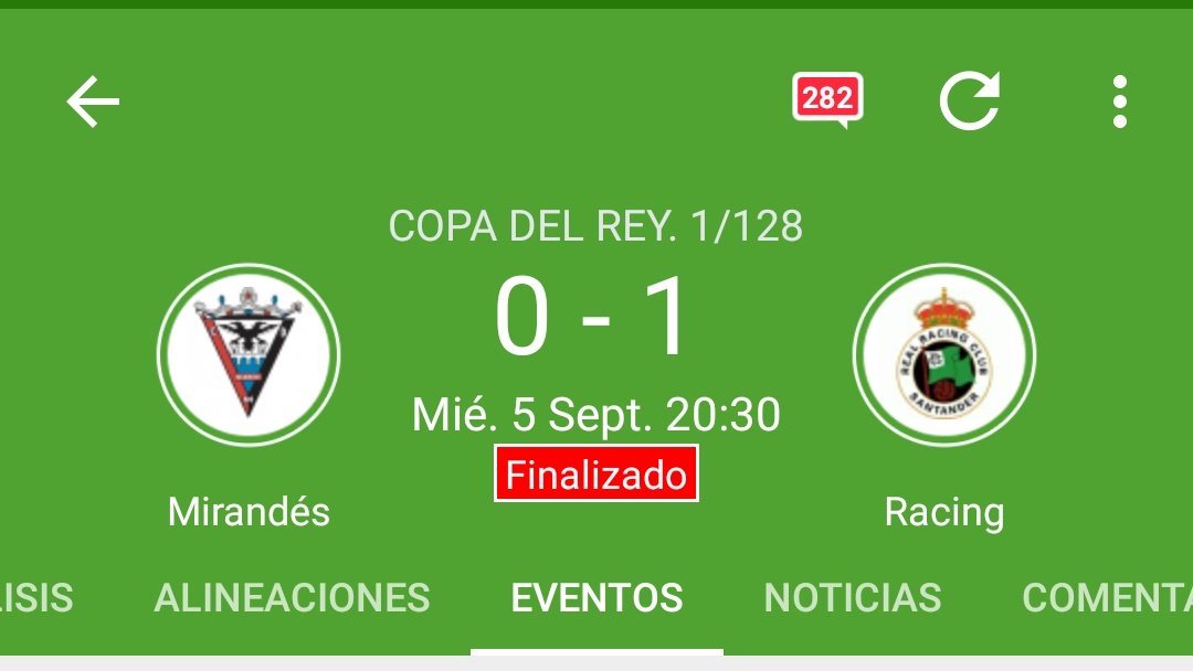 AndresFranco76's tweet photo. Ya que mi @recreoficial no juega copa, me he alegrado como si jugara,celebro la victoria del @realracingclub de mi amigo #CesarNegredo y @R_deVicente #aporotrarondadecopa https://t.co/rMa3sDxTf9
