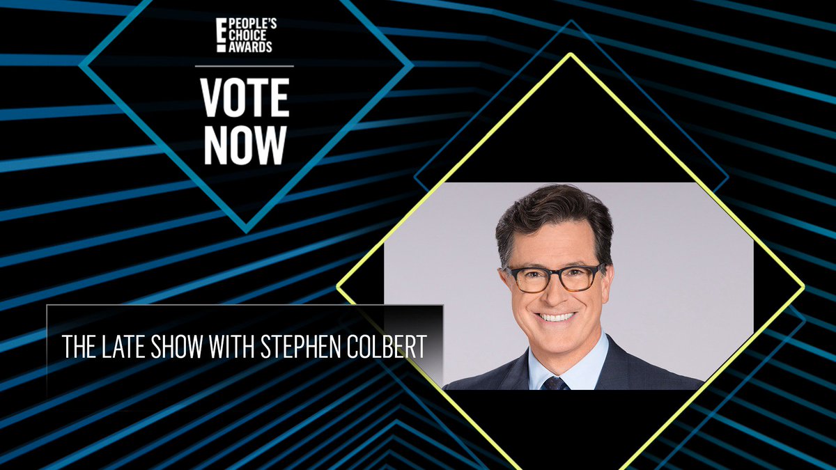 Vote for The Late Show with Stephen Colbert by retweeting this post: #LSSC #TheNighttimeTalkShow #PCAs