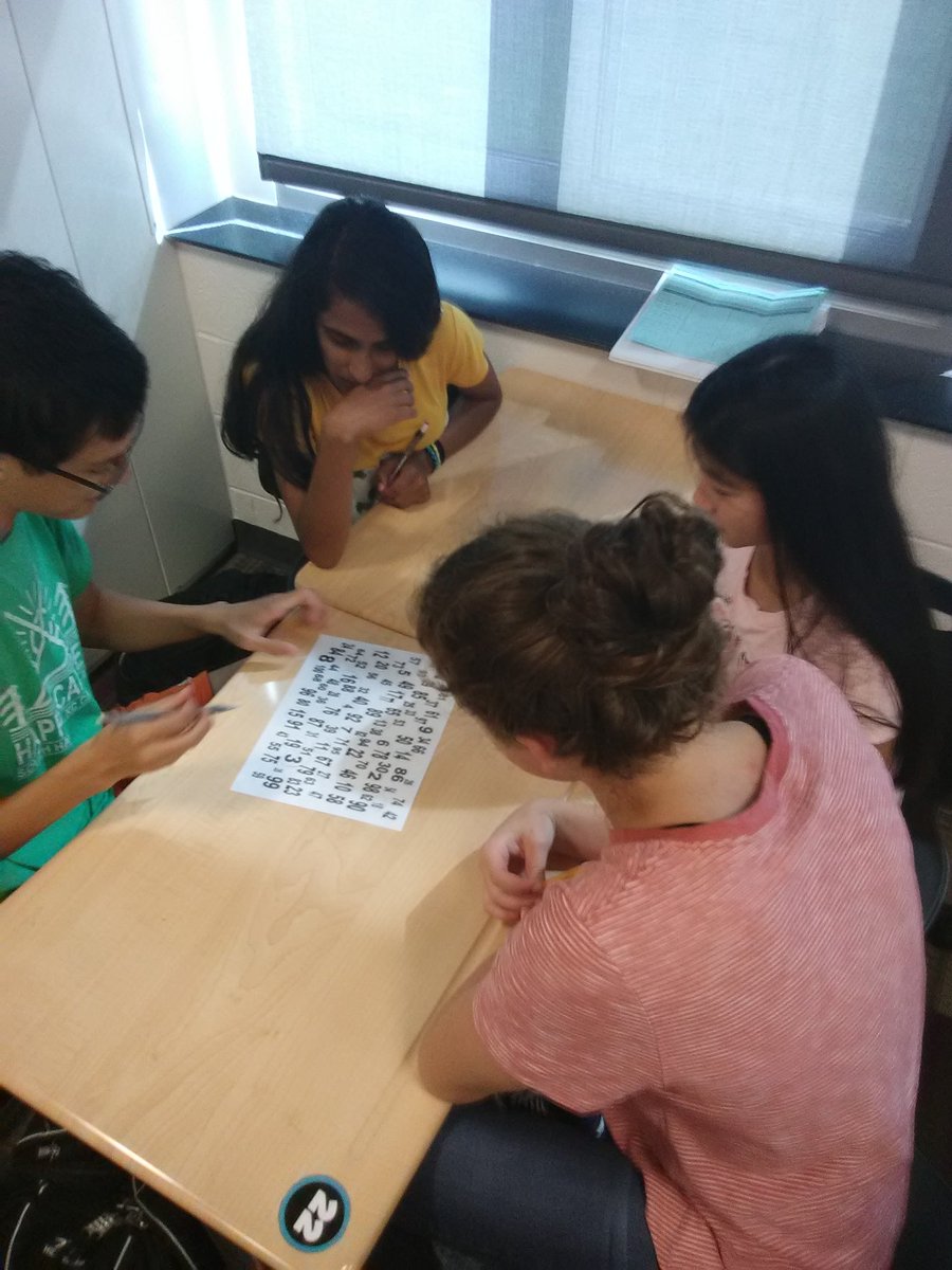 Mrs_Bettis's tweet photo. Day 2/180 Algebra students looking for Patterns today and discussing group work. #100sChart #iTeachMath  #teach180 https://t.co/uMRDoQvXCi