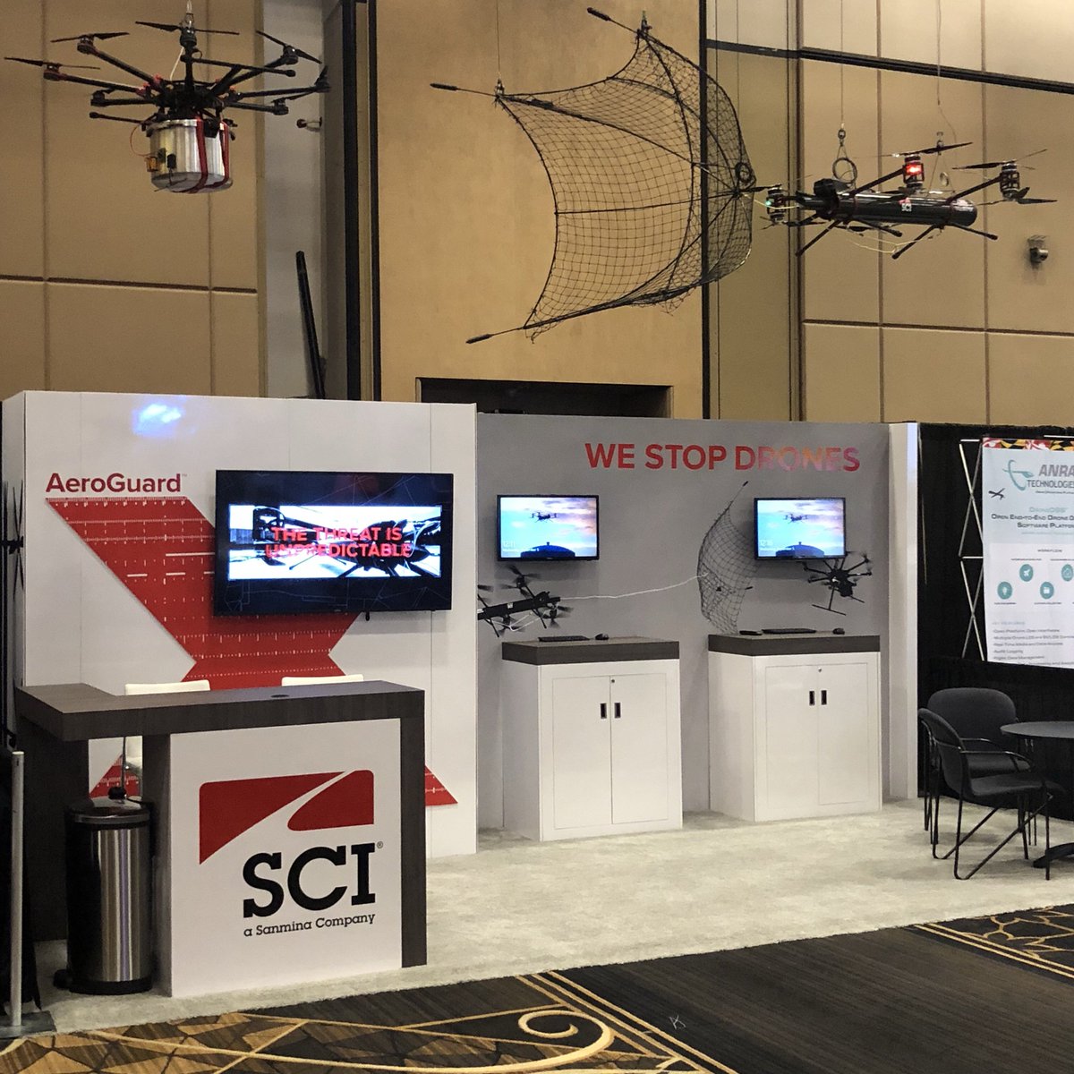 SCITechInc's tweet photo. Want to hear how we stop drones? Stop by  SCI’s booth #202 at Interdrone. #interdrone #westopdrones #lasvegas https://t.co/g2Szkh7evT